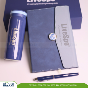 BỘ QUÀ TẶNG 3SP (SỔ DA + BÚT KÝ + BÌNH GIỮ NHIỆT) LIVESPO