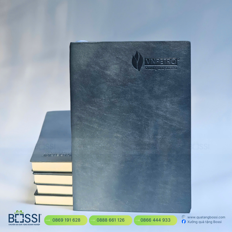 Sổ tay A5 gáy xoắn in logo HTI Sổ Tay In Logo VNPETRO