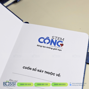 Sổ Tay A5 Dập Chìm Logo STEM CỘNG