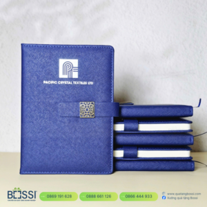 Sổ Da Dập Chìm Ép Nhũ Logo PACIFIC