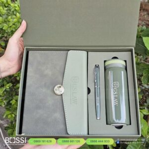 Giftset Sổ Bút Bình In Logo Doanh Nghiệp