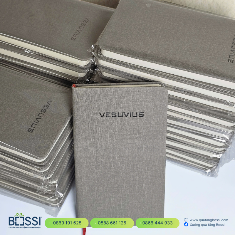 Sổ Da Mini In Logo VESUVIUS