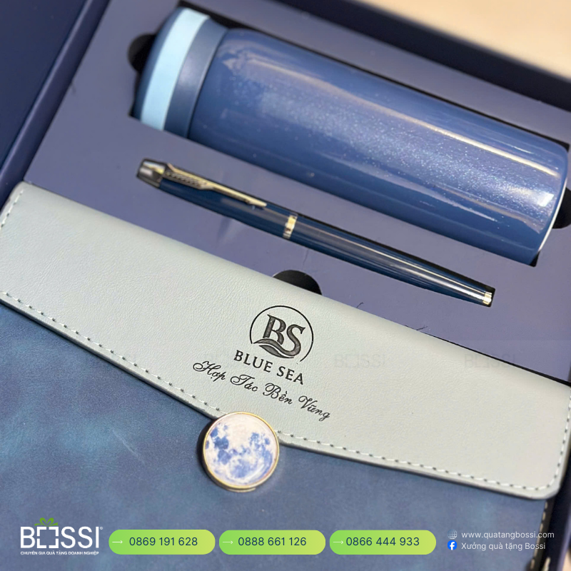 Giftset Sổ Bút Bình In Logo Doanh Nghiệp