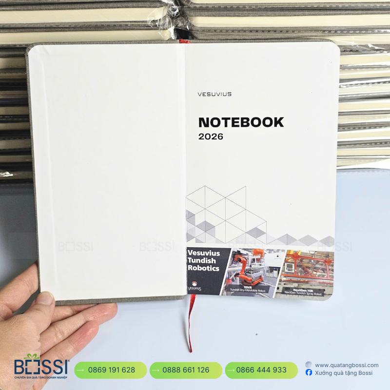 Sổ Da Mini In Logo VESUVIUS