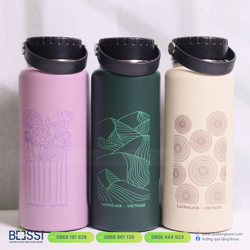 BGN 500ml inox304 nhiệt độ in logo Rikkei Bình Giữ Nhiệt EVNHANOI 897ml