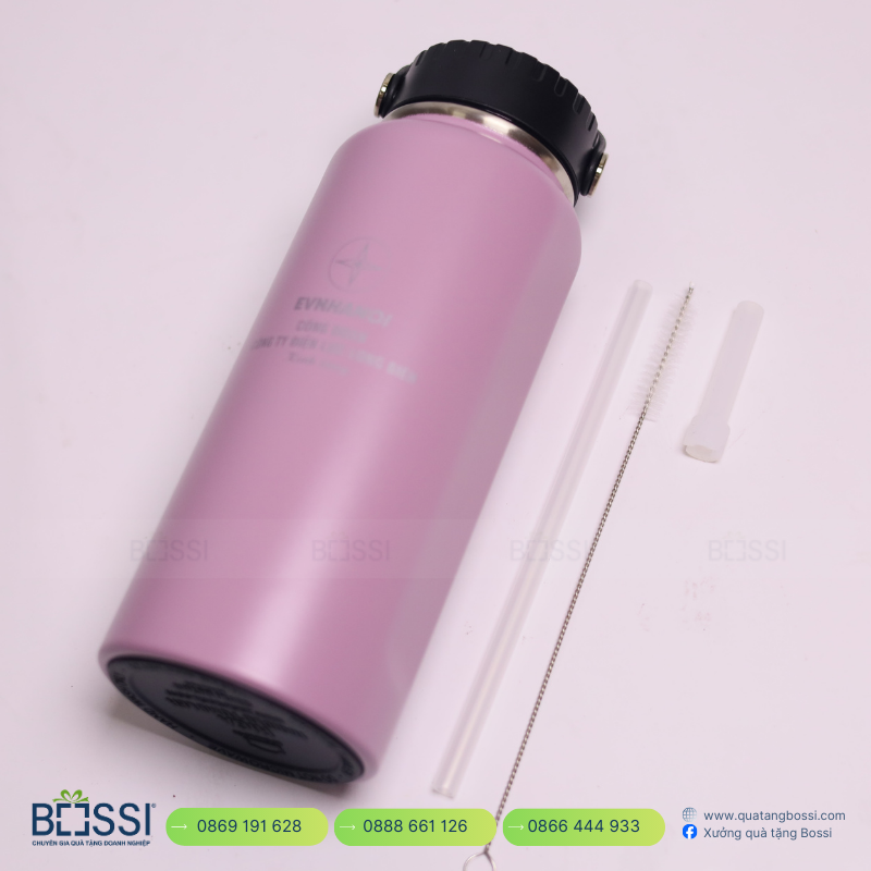 BGN 500ml inox304 nhiệt độ in logo Rikkei Bình Giữ Nhiệt EVNHANOI 897ml