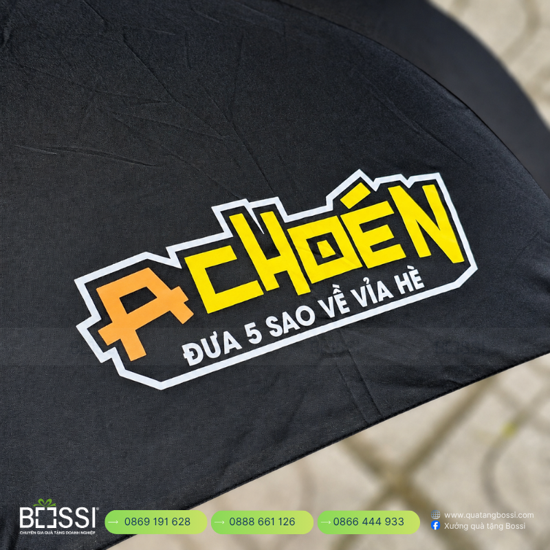 Ô gấp 3 in logo VINUNI Ô Gấp Ngược A Choén
