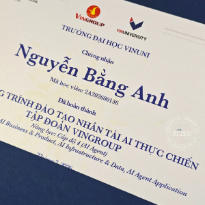 Bìa Đựng Giấy Chứng Nhận Vinuni