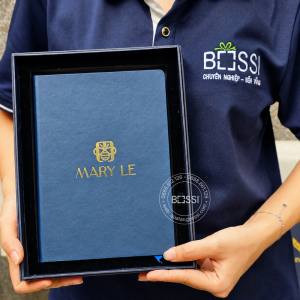 Sổ Tay A5 Ép Kim Logo Mary Le